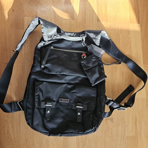 TUMI Black Nylon Backpack - Y2K